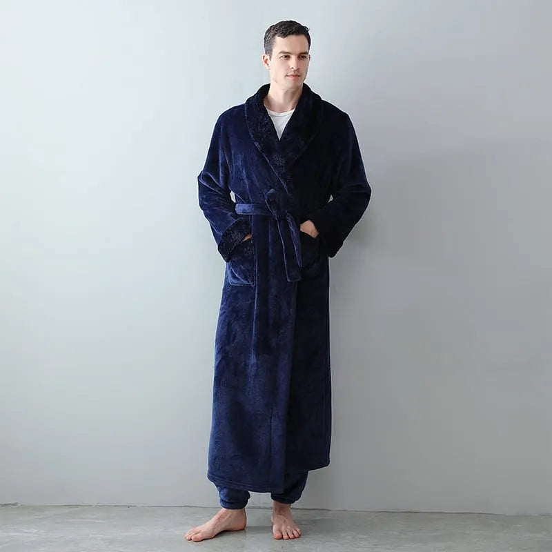 Peignoir homme chaud parfait pour l'hiver douillet Peignoir et bain