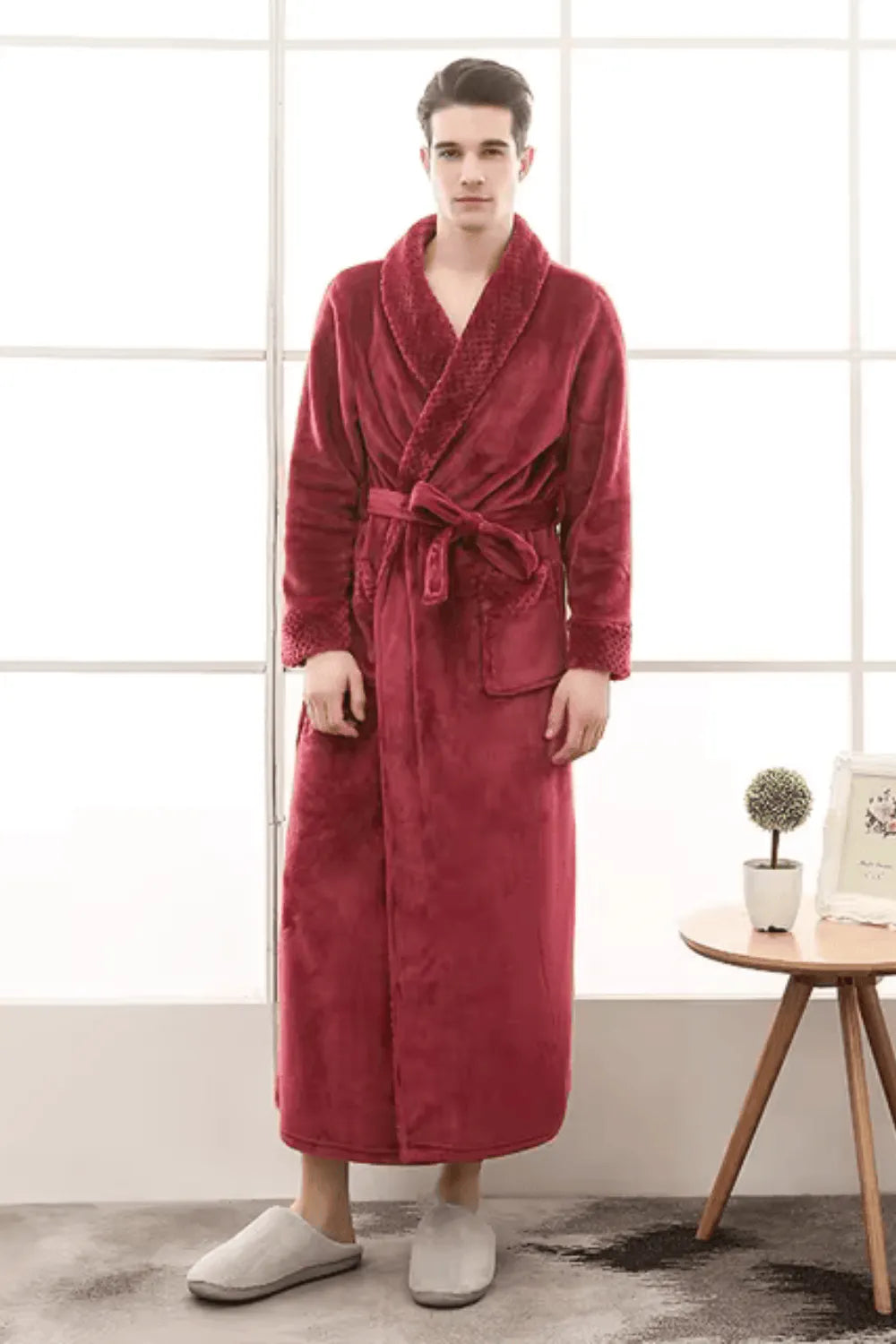 Peignoir chaud et douillet pour homme hiver