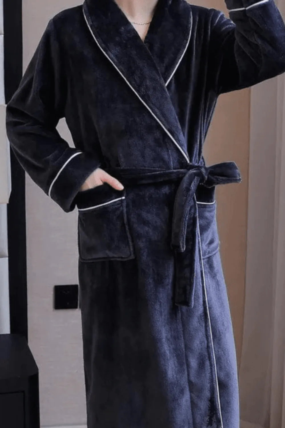 Peignoir élégant doux pour homme ambiance spa