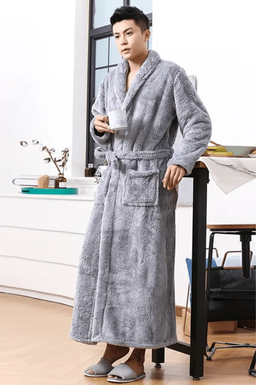 Peignoir épais pour homme confort et élégance