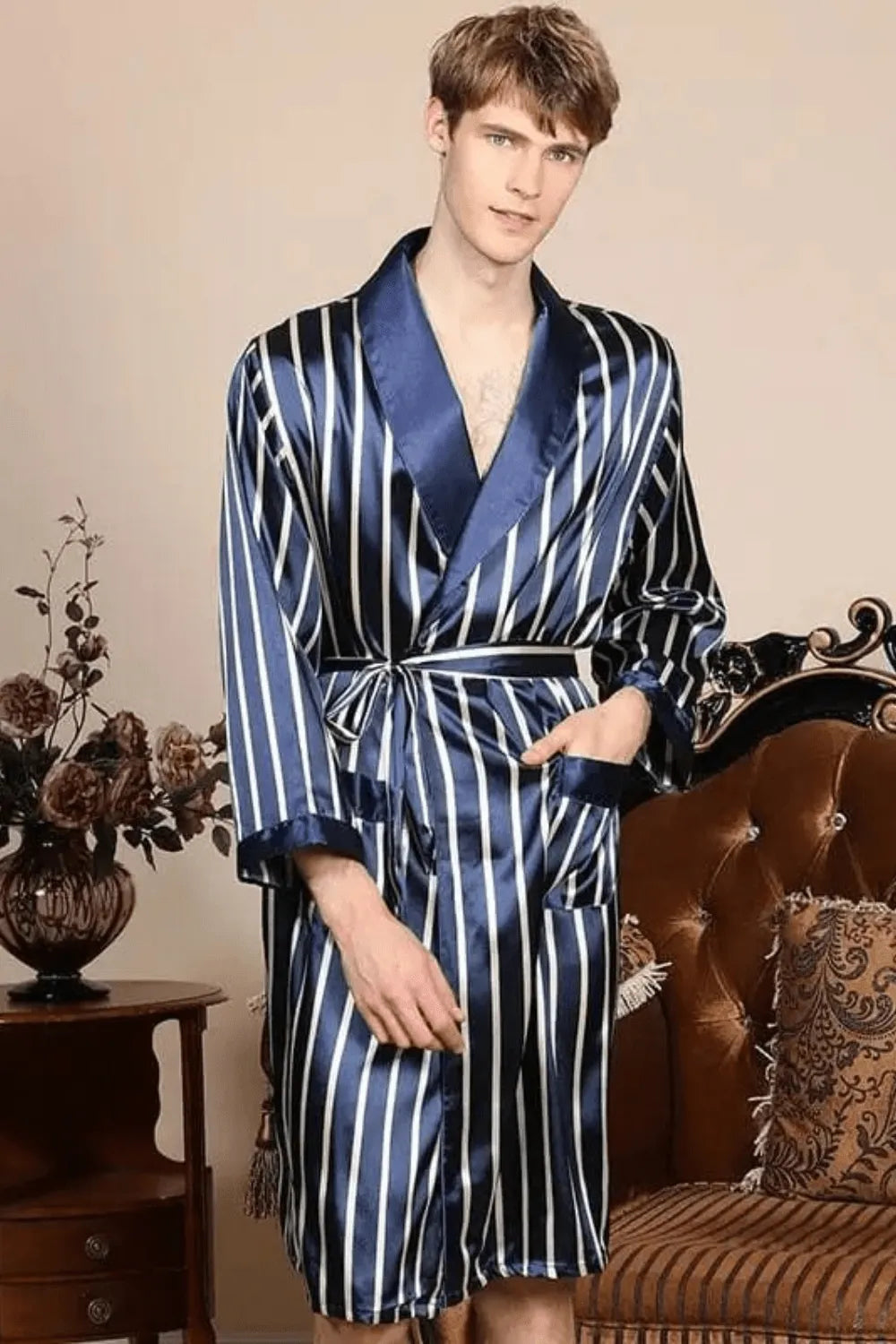 Peignoir léger d'été pour homme élégant