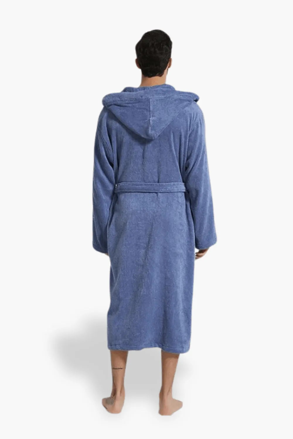 Peignoir homme à capuche long et confortable