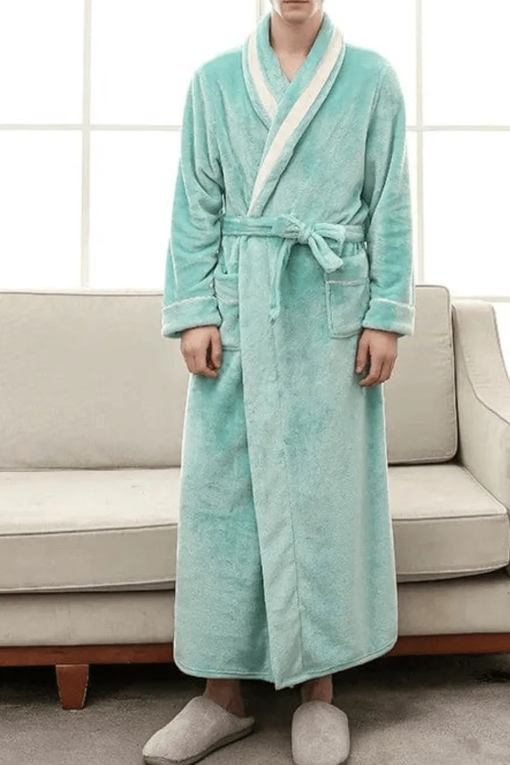 Peignoir élégant pour homme ambiance spa