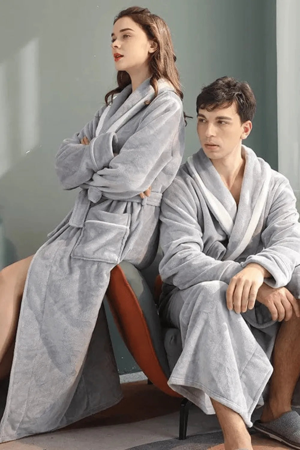 Peignoir élégant pour homme ambiance spa