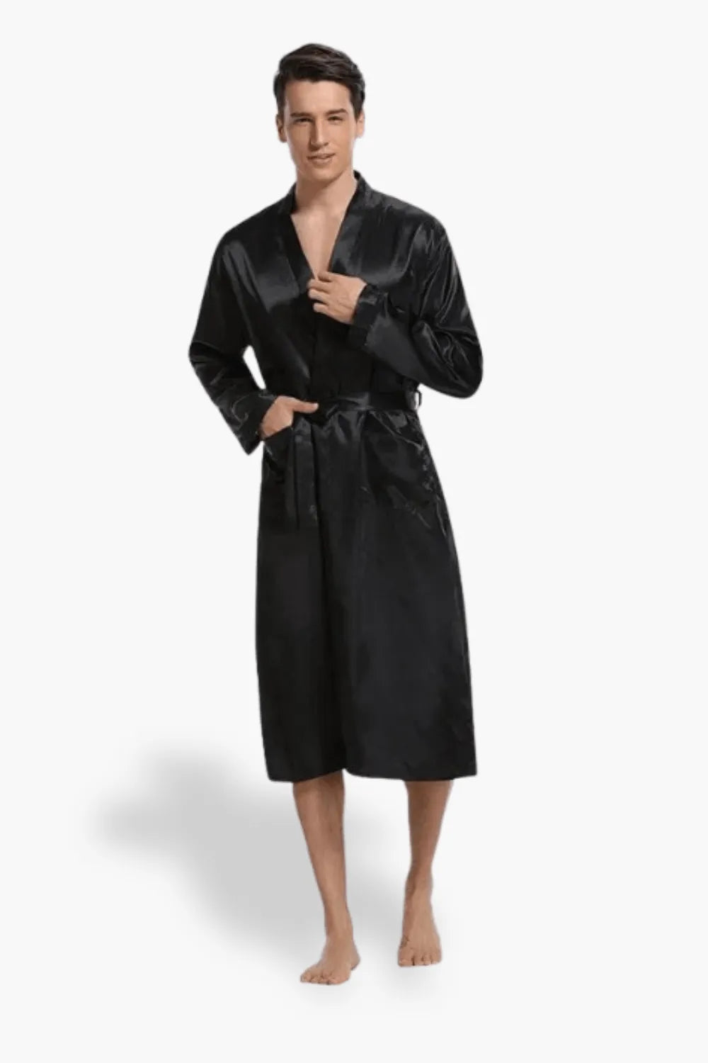 Peignoir homme rouge élégant pour moments cocooning