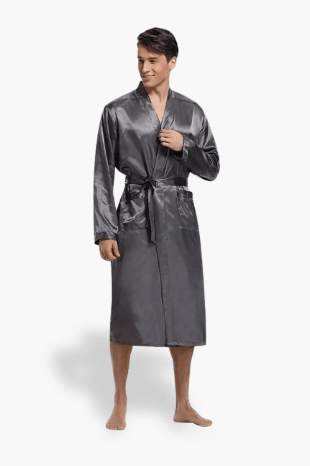 Peignoir homme rouge élégant pour moments cocooning