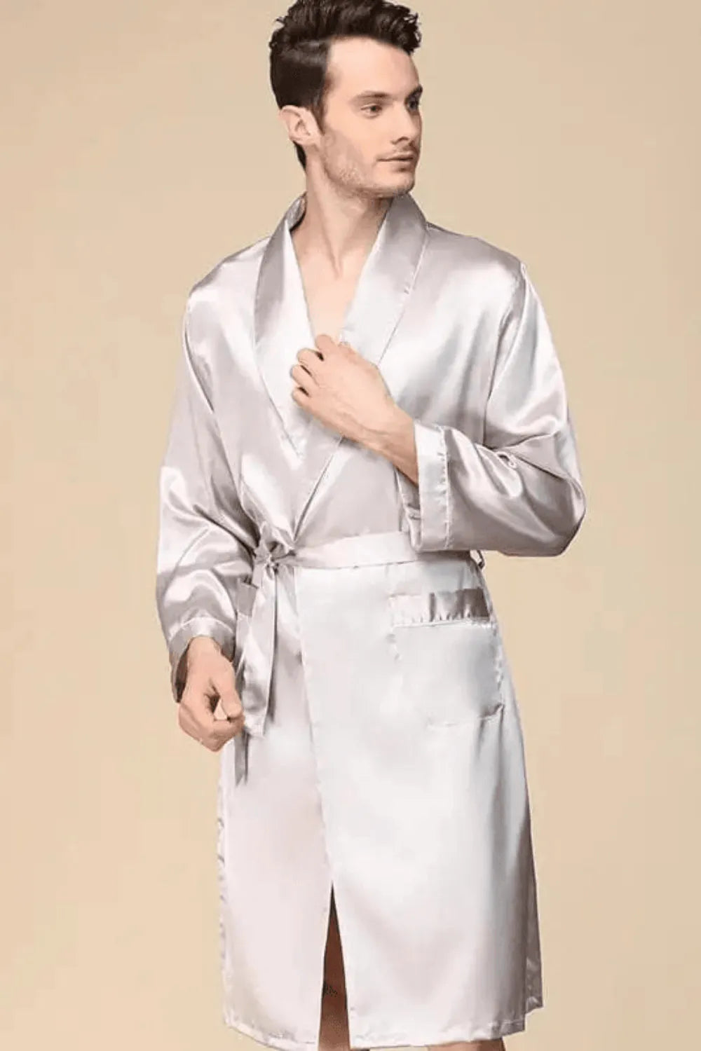 Peignoir confortable homme XXL pour détente maison