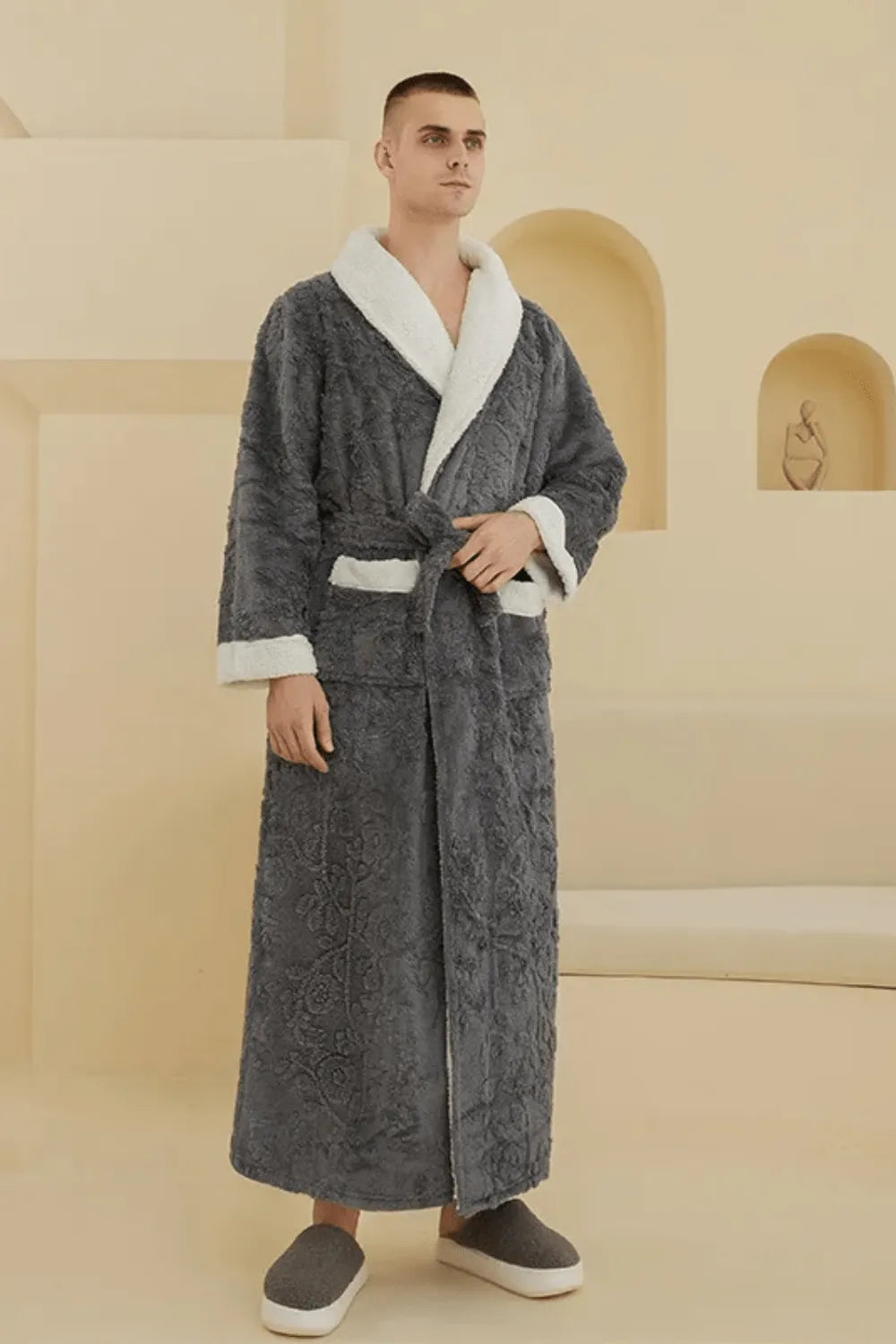 Peignoir élégant style hôtel pour moments cocooning