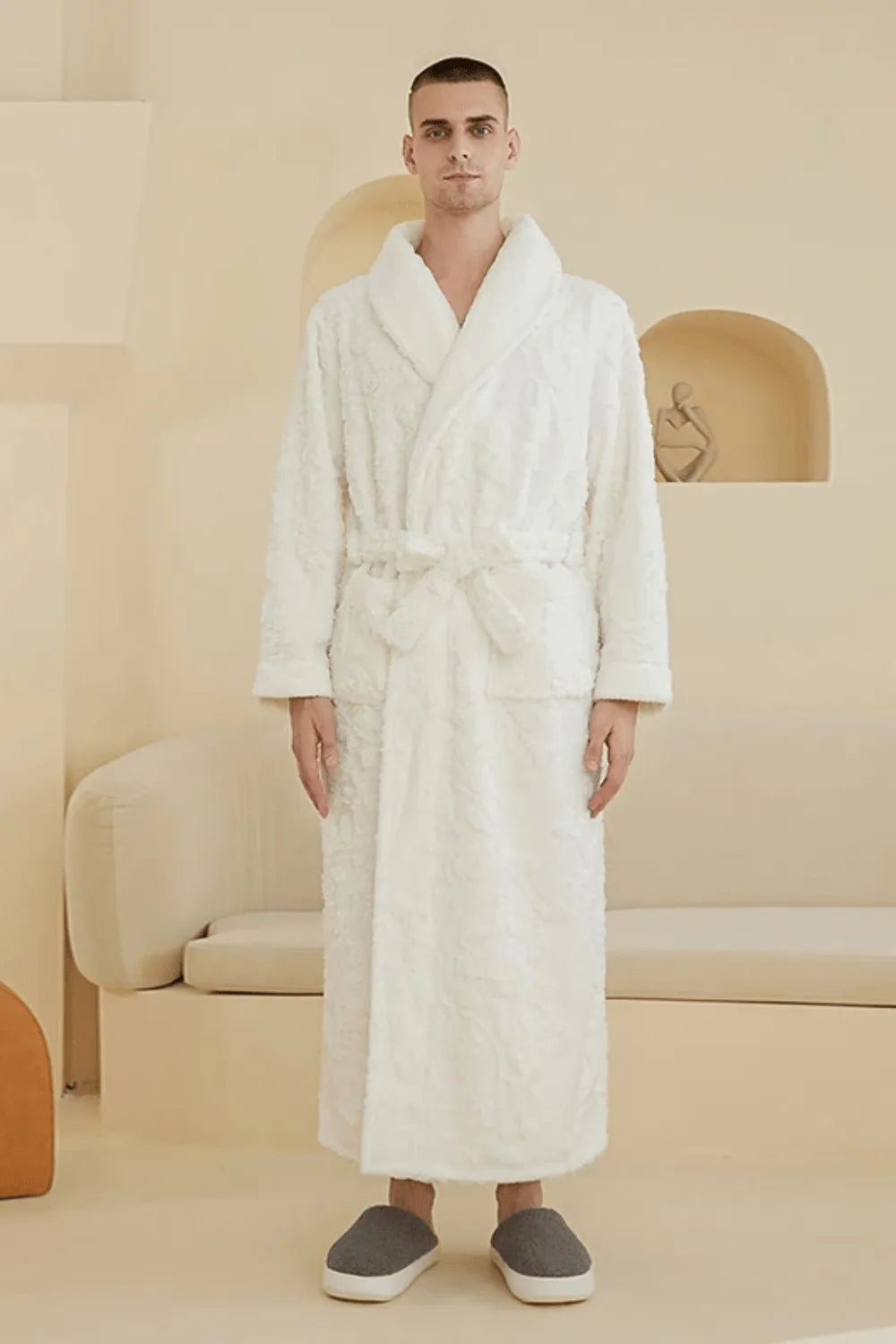 Peignoir élégant style hôtel pour moments cocooning