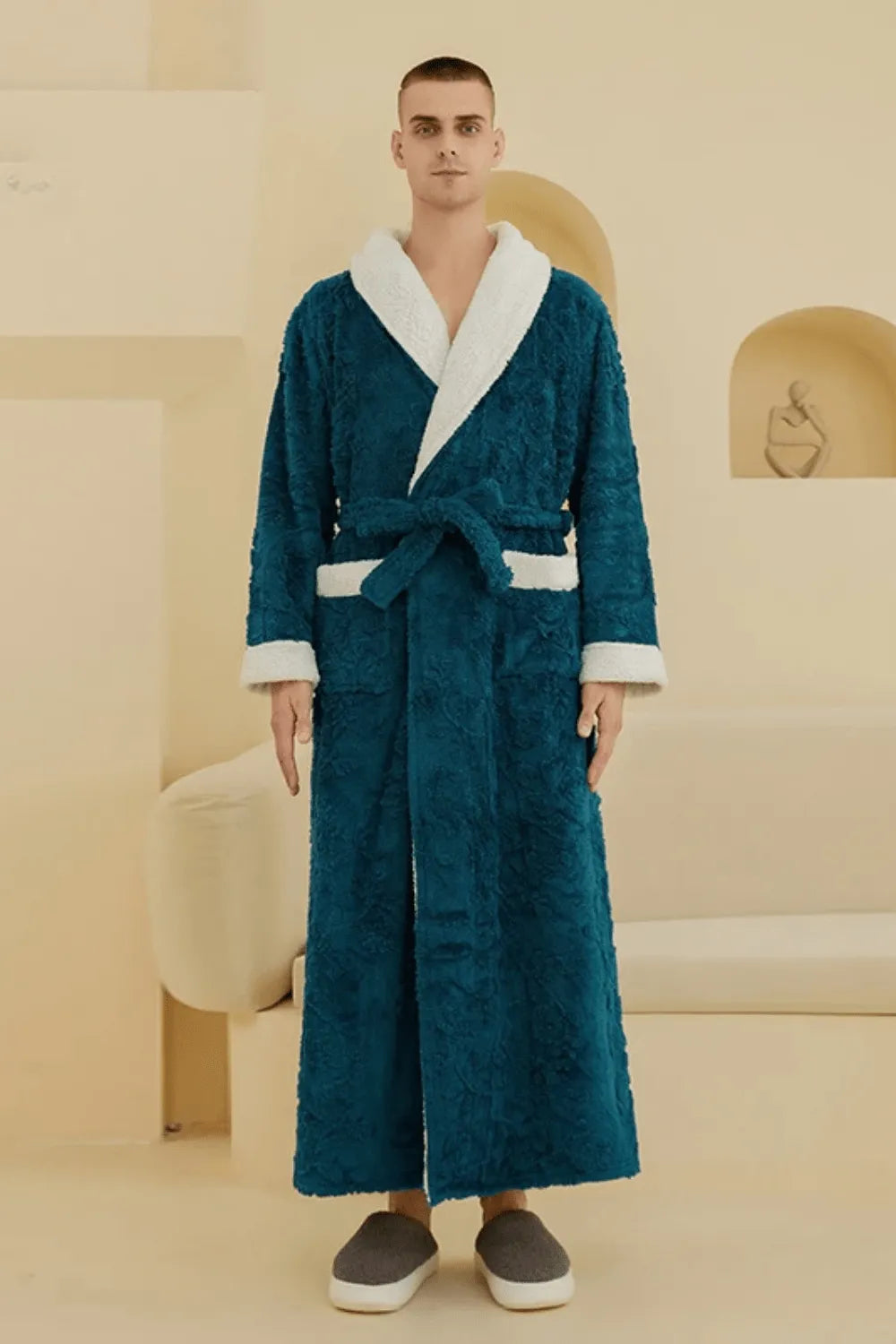 Peignoir élégant style hôtel pour moments cocooning