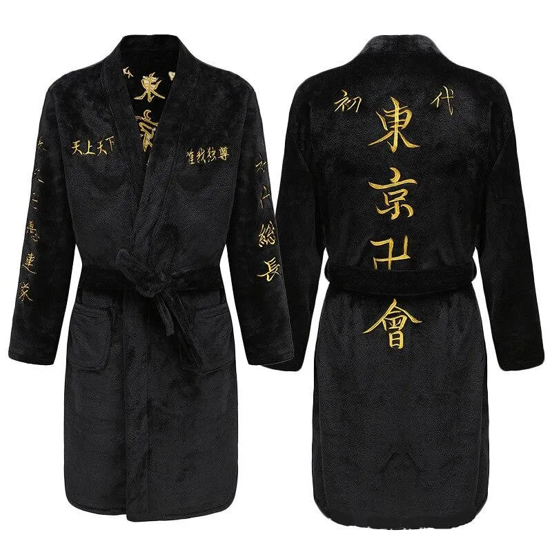 Peignoir inspiré Tokyo Revengers unisexe confortable m Peignoir et bain