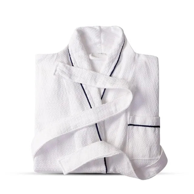 Peignoir japonais élégant style yukata pour détente blanc / l Peignoir et bain