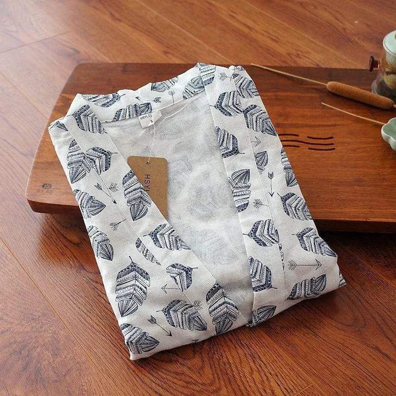 Peignoir kimono élégant et confortable pour femme blanc / m Peignoir et bain