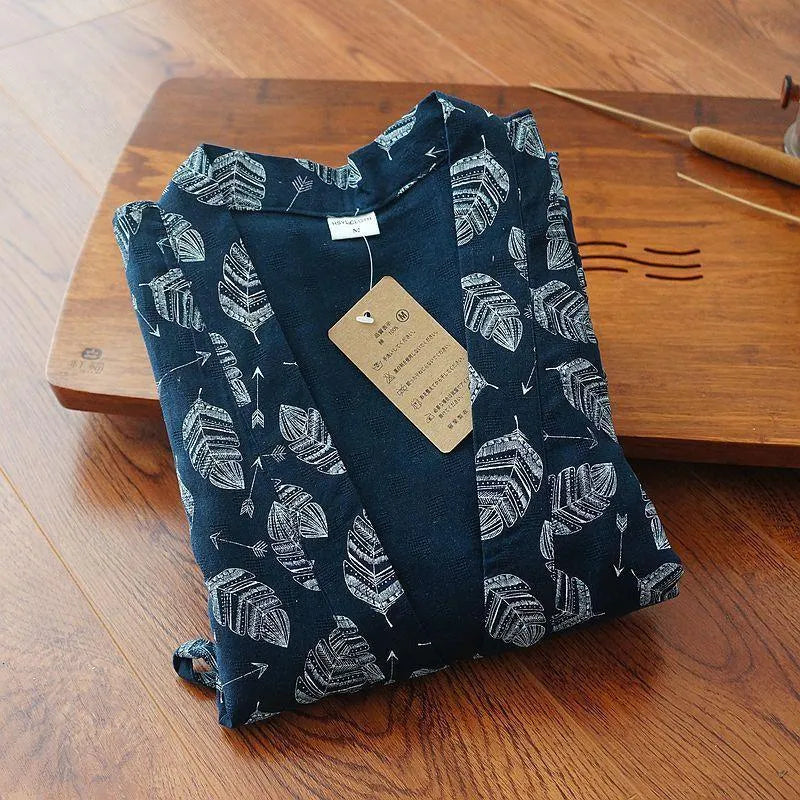 Peignoir kimono élégant et confortable pour femme bleu / m Peignoir et bain