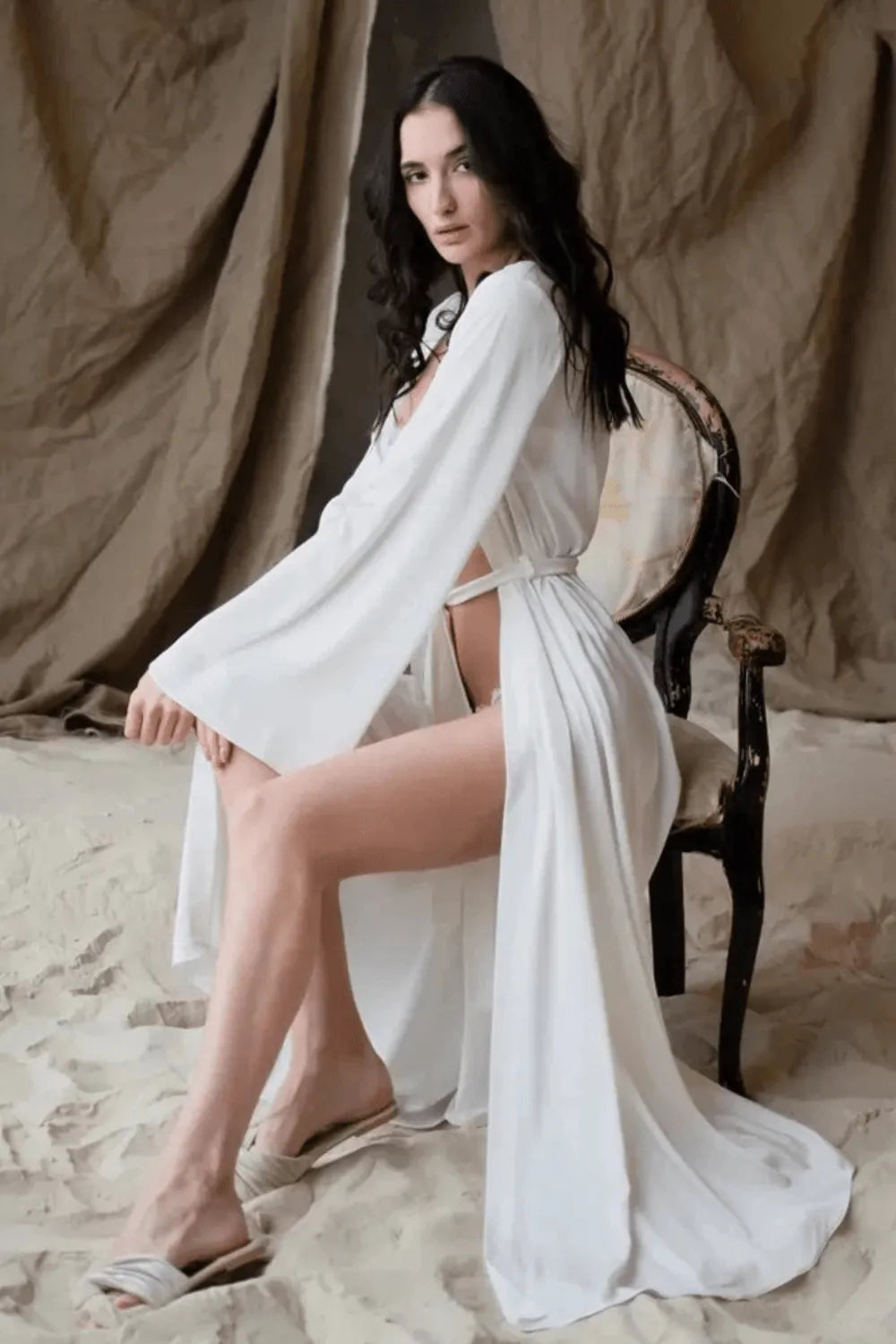 Peignoir kimono élégant léger détente Peignoir et bain