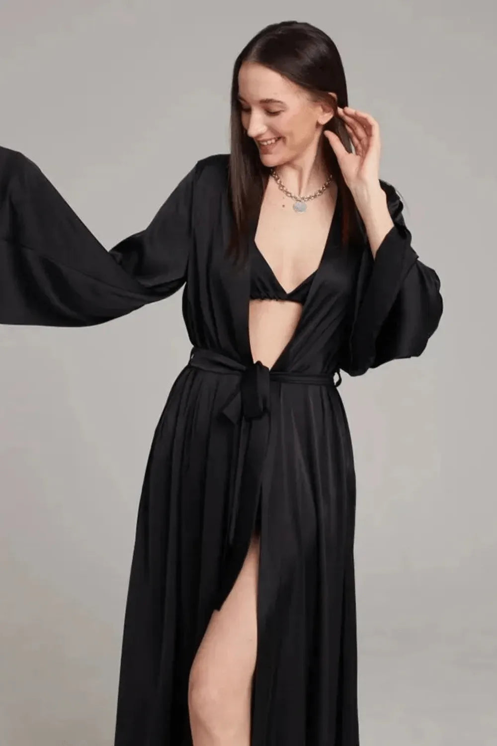 Peignoir kimono élégant léger détente Peignoir et bain