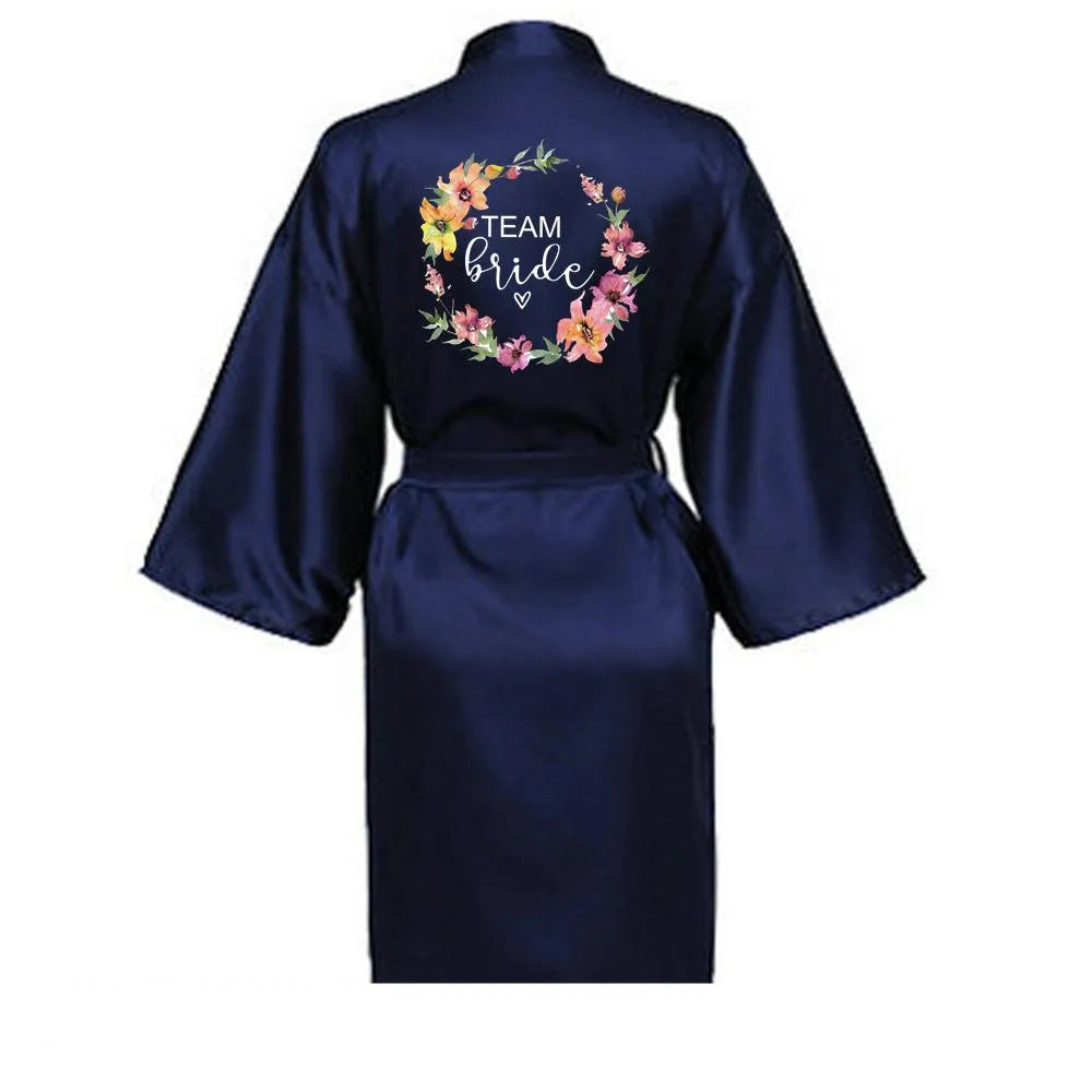 Peignoir kimono élégant mariage femme Peignoir et bain