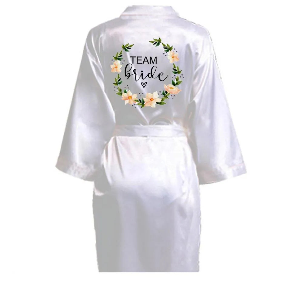 Peignoir kimono élégant mariage femme Peignoir et bain