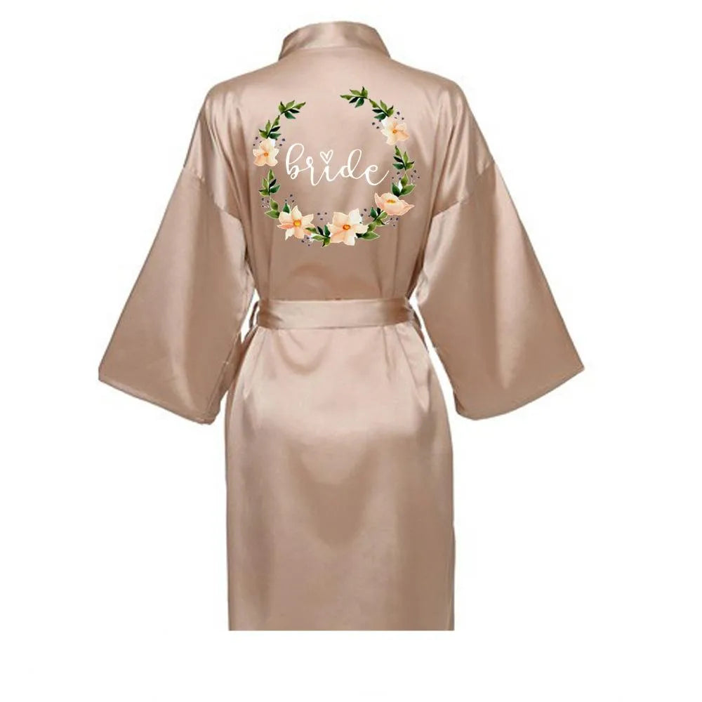 Peignoir kimono élégant mariage femme Peignoir et bain