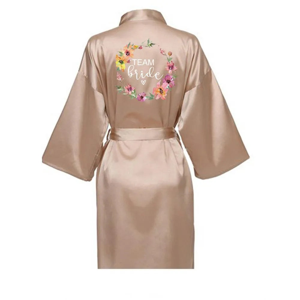 Peignoir kimono élégant mariage femme Peignoir et bain