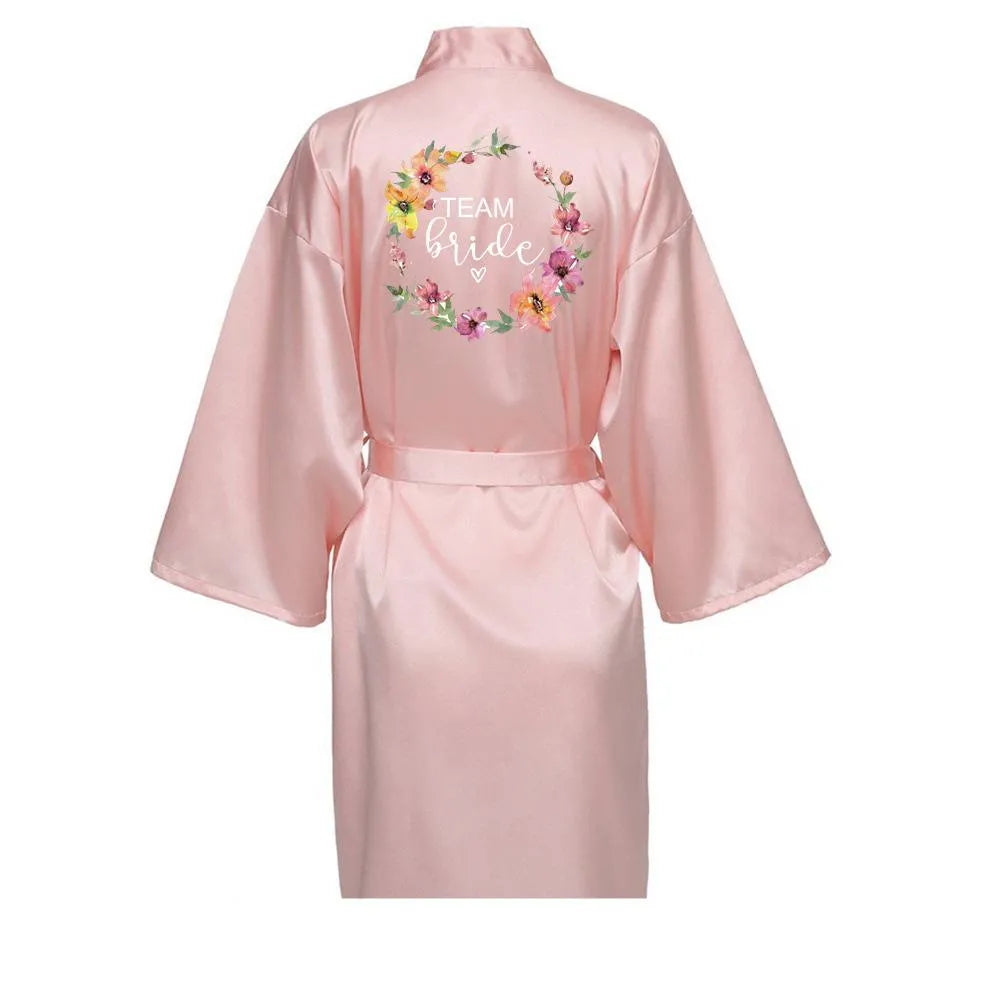 Peignoir kimono élégant mariage femme Peignoir et bain