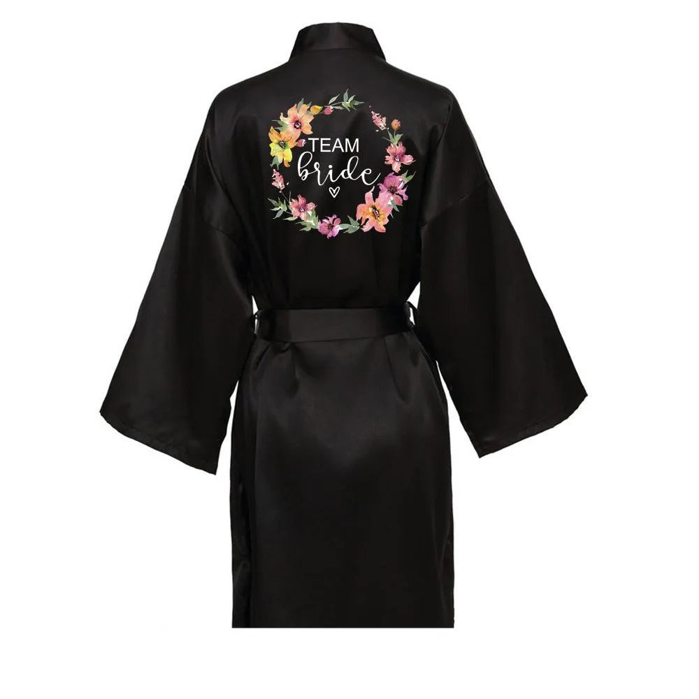 Peignoir kimono élégant mariage femme Peignoir et bain