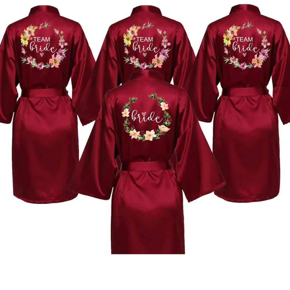 Peignoir kimono élégant mariage femme Peignoir et bain