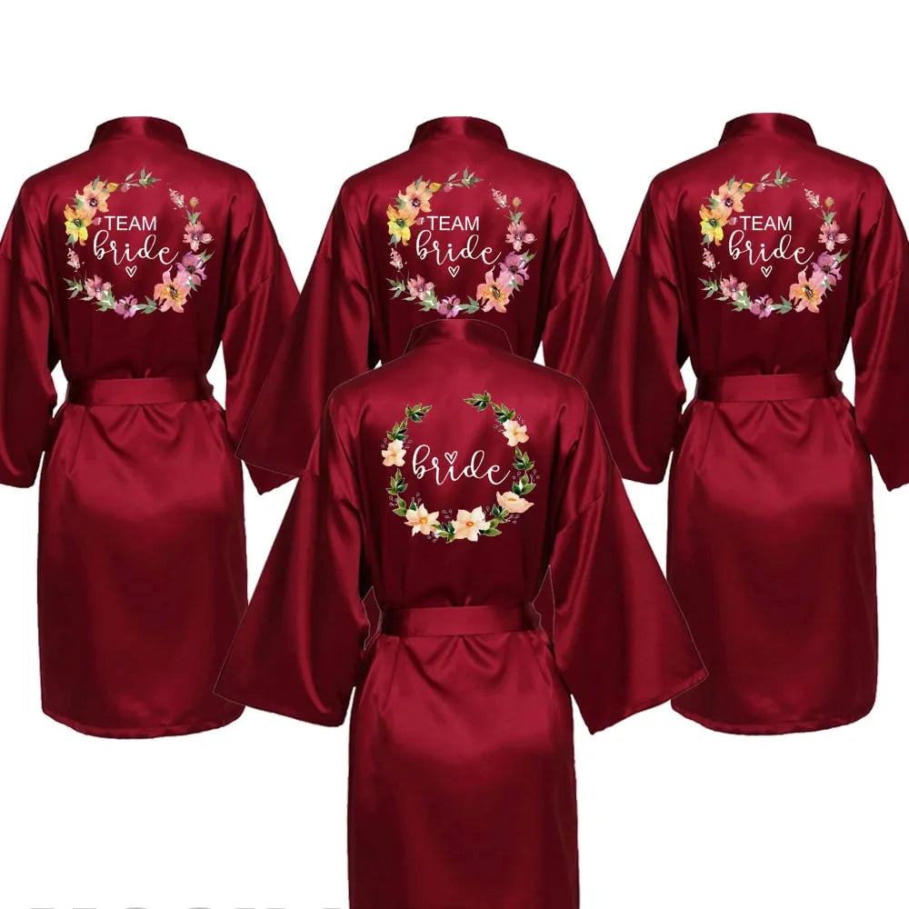 Peignoir kimono élégant mariage femme Peignoir et bain