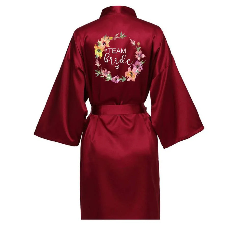 Peignoir kimono élégant mariage femme Peignoir et bain