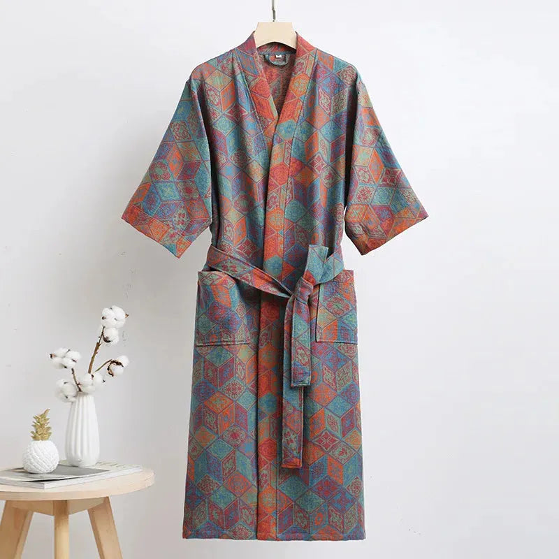 Peignoir kimono élégant pour femme bleu / m Peignoir et bain