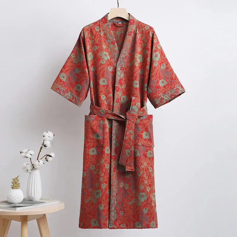 Peignoir kimono élégant pour femme corail / m Peignoir et bain
