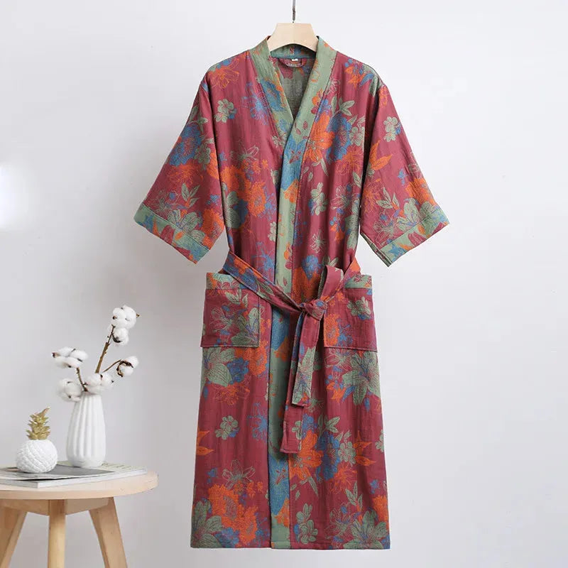 Peignoir kimono élégant pour femme fuchsia / m Peignoir et bain