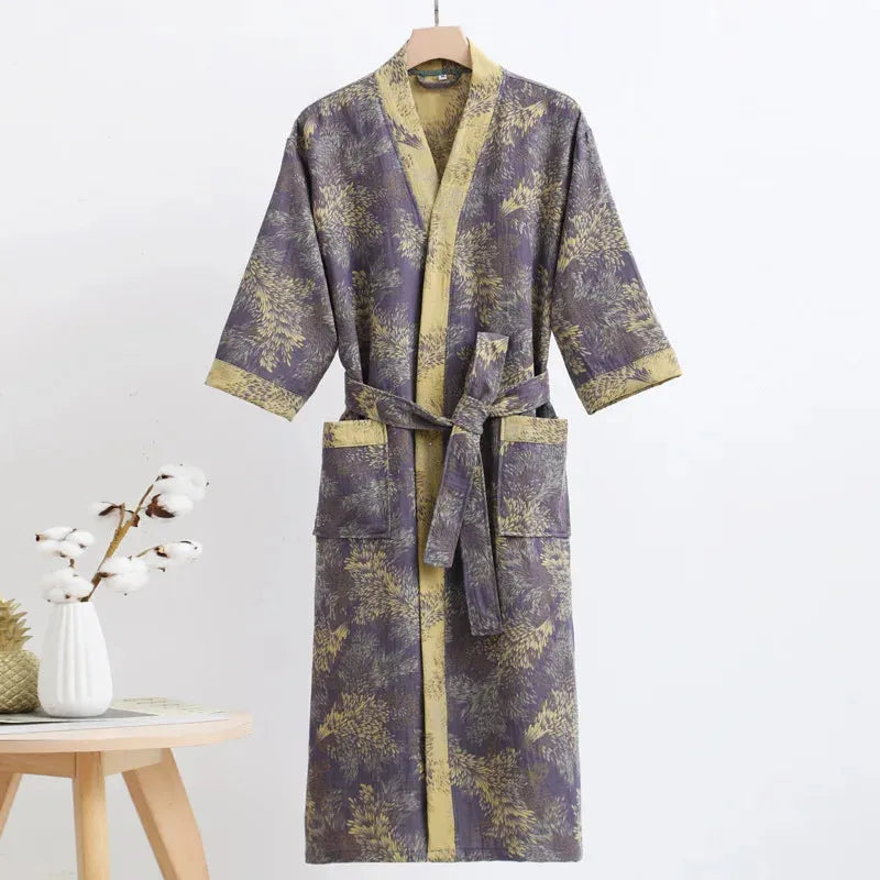 Peignoir kimono élégant pour femme gris / m Peignoir et bain