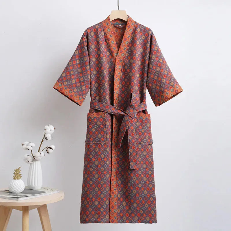 Peignoir kimono élégant pour femme marron / m Peignoir et bain