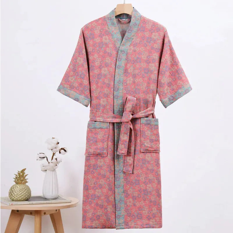 Peignoir kimono élégant pour femme rose / m Peignoir et bain