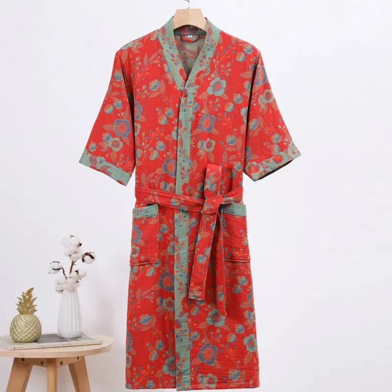 Peignoir kimono élégant pour femme rouge / m Peignoir et bain