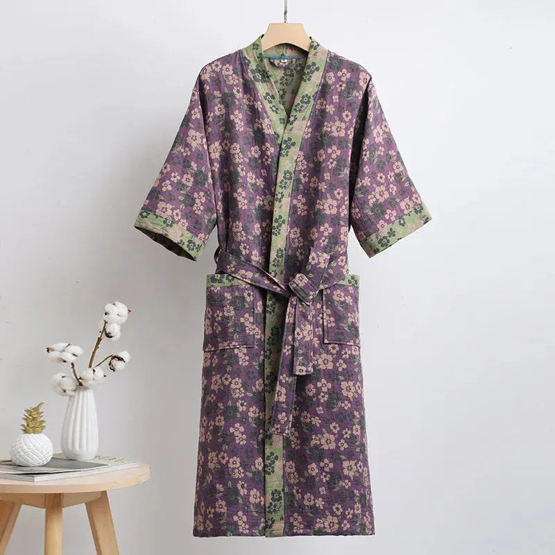 Peignoir kimono élégant pour femme vert / m Peignoir et bain