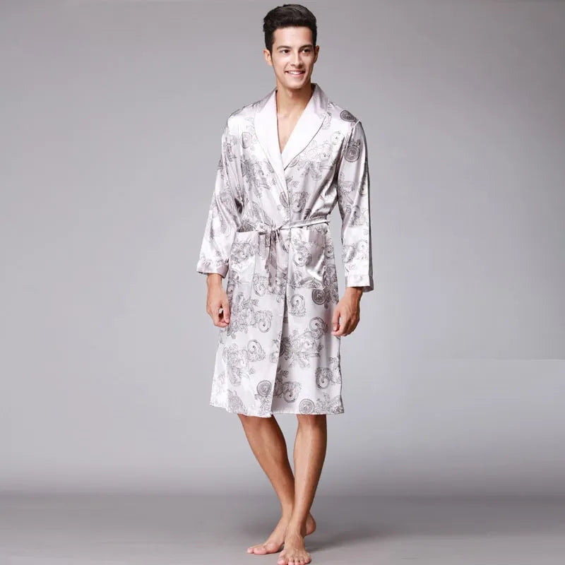 Peignoir kimono élégant pour homme élégant Peignoir et bain