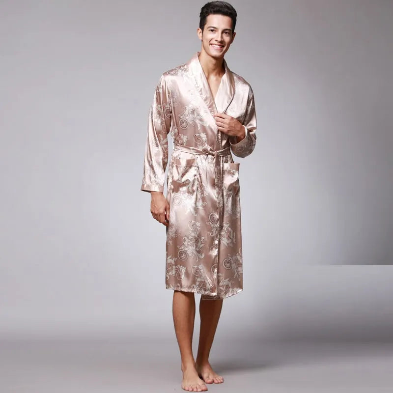 Peignoir kimono élégant pour homme élégant Peignoir et bain