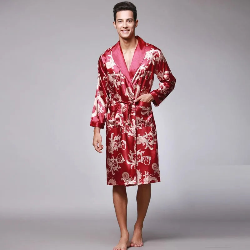 Peignoir kimono élégant pour homme élégant Peignoir et bain
