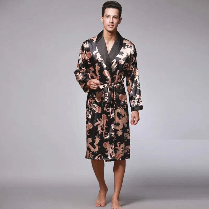 Peignoir kimono élégant pour homme élégant Peignoir et bain