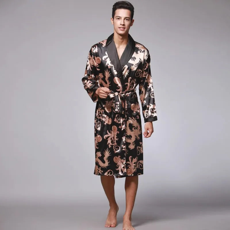 Peignoir kimono élégant pour homme élégant Peignoir et bain