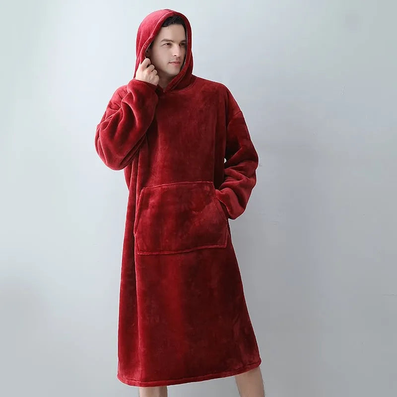 Peignoir kimono homme à capuche élégant et confortable rouge / m Peignoir et bain