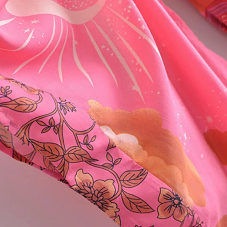 Peignoir kimono léger rose pour nuits douces s Peignoir et bain