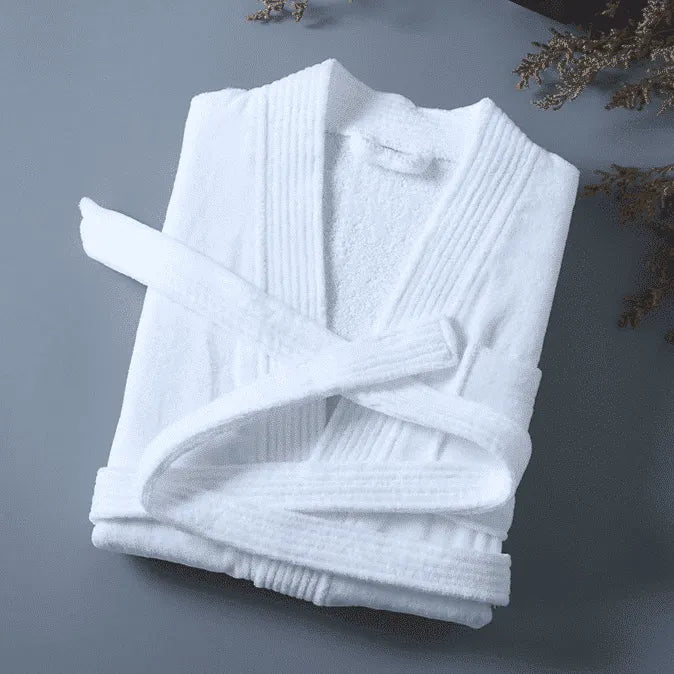 Peignoir kimono mixte confortable pour détente maison Blanc / M (40-60kg) Peignoir et bain