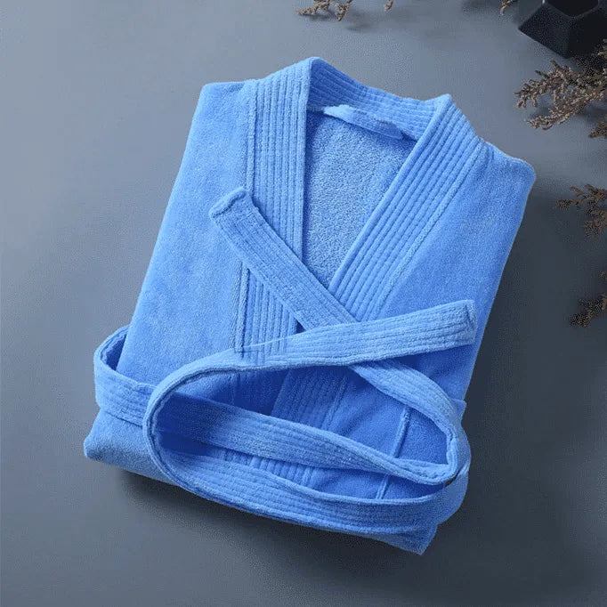Peignoir kimono mixte confortable pour détente maison Bleu / M (40-60kg) Peignoir et bain