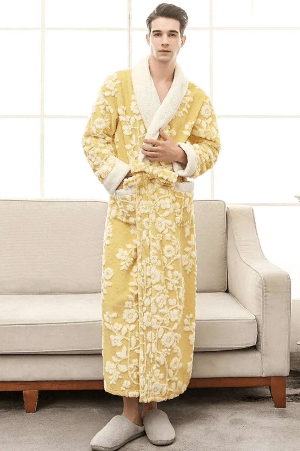 Peignoir en laine chaud et élégant pour hiver