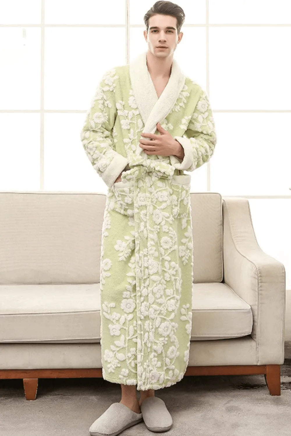 Peignoir en laine chaud et élégant pour hiver