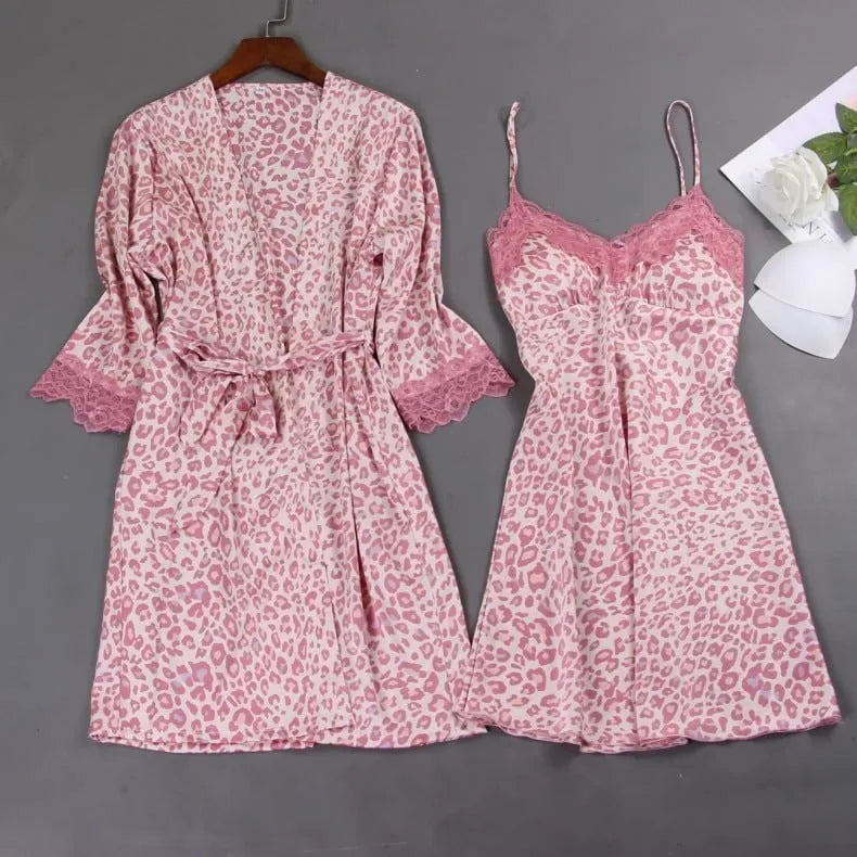 Peignoir léopard coloré tendance pour femme Peignoir et bain