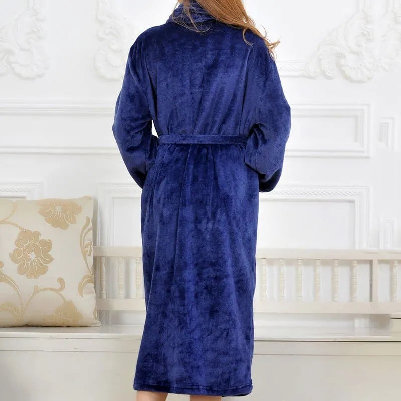 Peignoir long et chaud d'hiver pour femme Peignoir et bain
